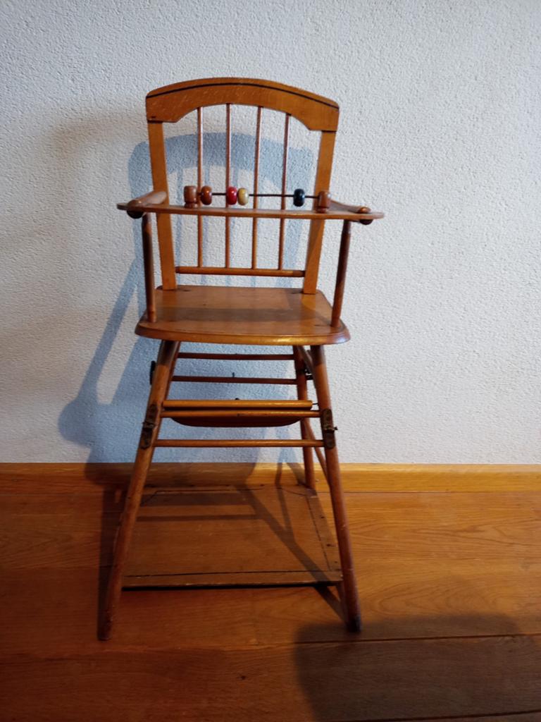 Vintage inklapbare houten poppen stoel van het merk torck, Antiek en Kunst, Ophalen
