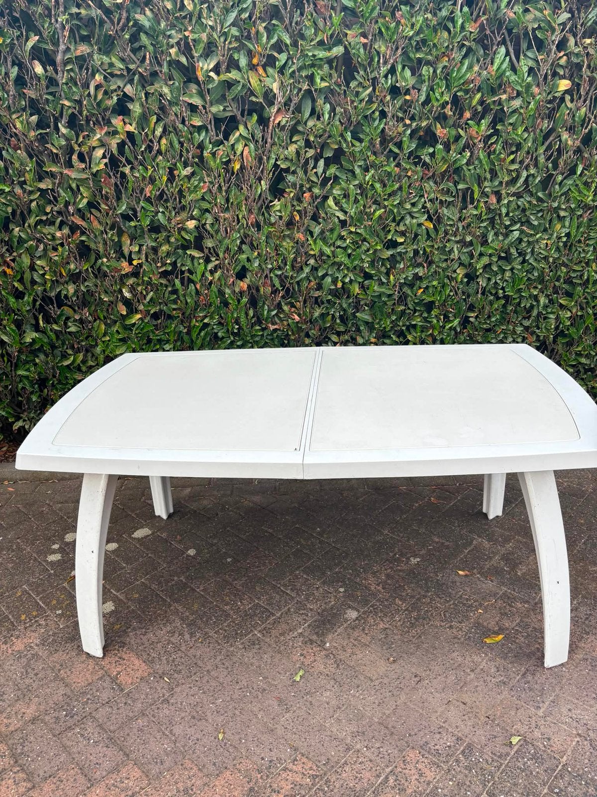 Buitentafel, Tuin en Terras, Ophalen of Verzenden, Gebruikt, Rechthoekig, Kunststof