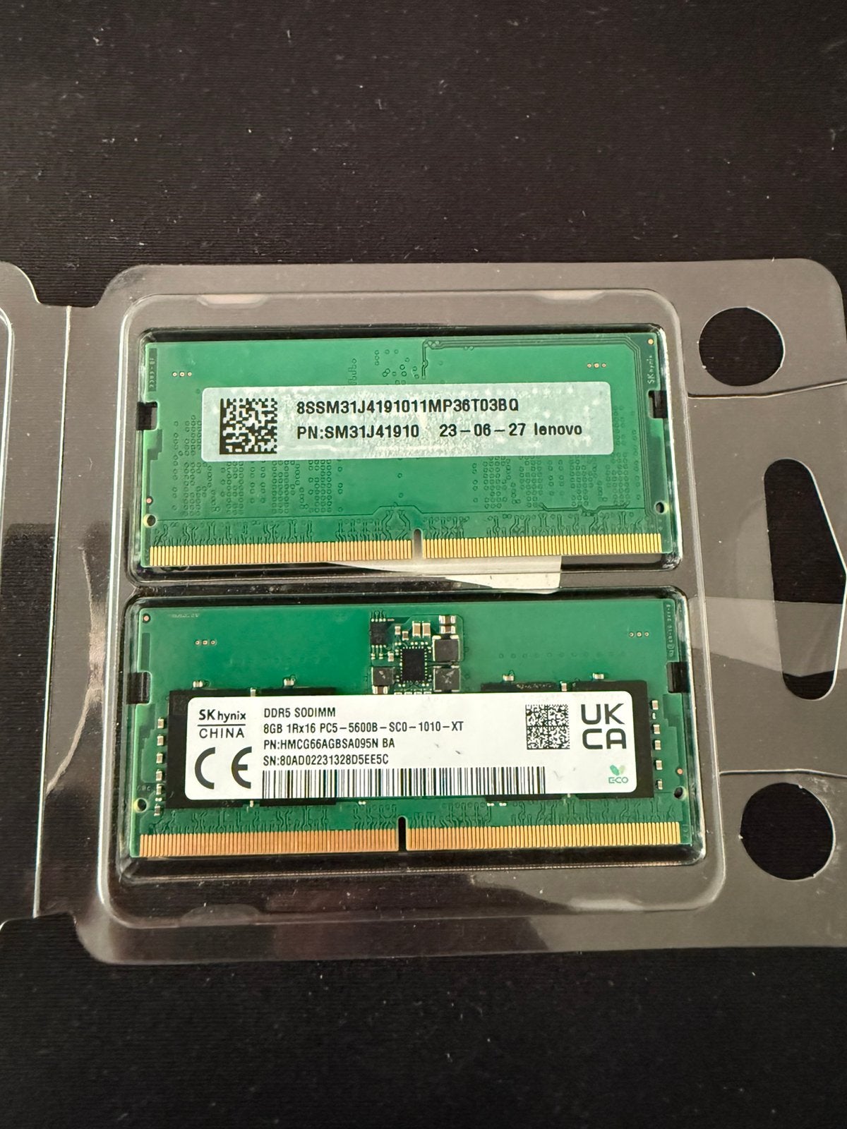 16GB DDR5 Laptop RAM 5600MHz (2x8GB) SK hynix SO-DIMM, Gebruikt, Ophalen of Verzenden, DDR5, Laptop