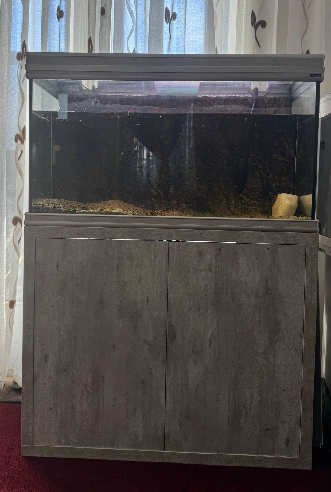 Leeg Aquarium en kast met pomp, Ophalen, Leeg aquarium