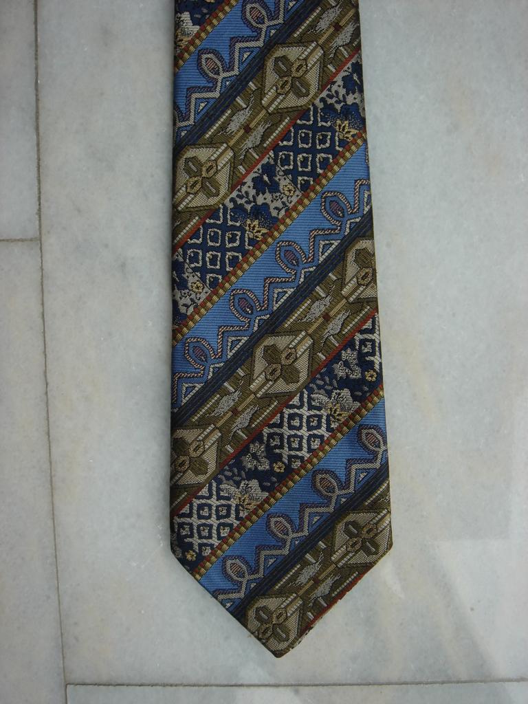 Blauw bruin bewerkte stropdas, Kleding | Heren, Stropdassen, Overige kleuren, Met patroon, Gedragen, C&A