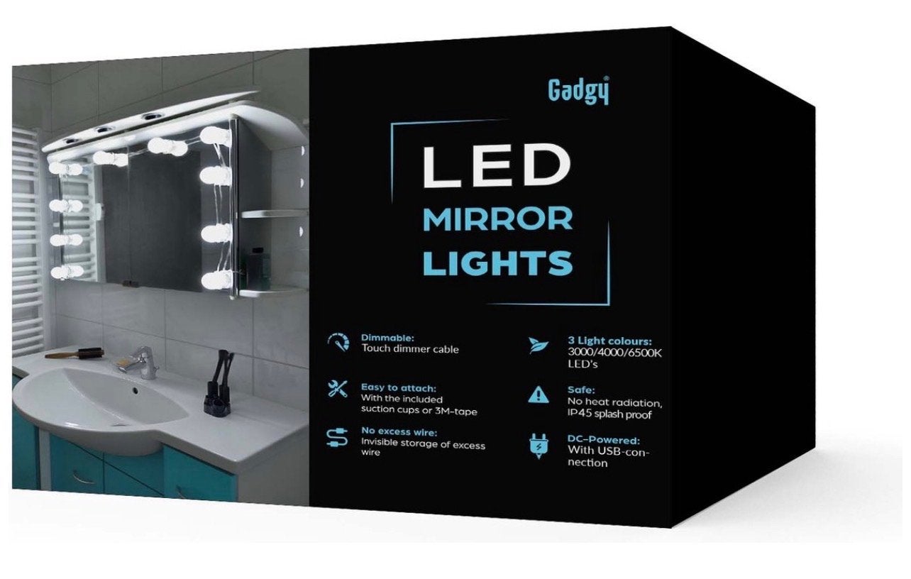 LED Spiegelverlichting - Dimbare Make-up Lampen USB, Nieuw, Kunststof, Ophalen of Verzenden, Modern