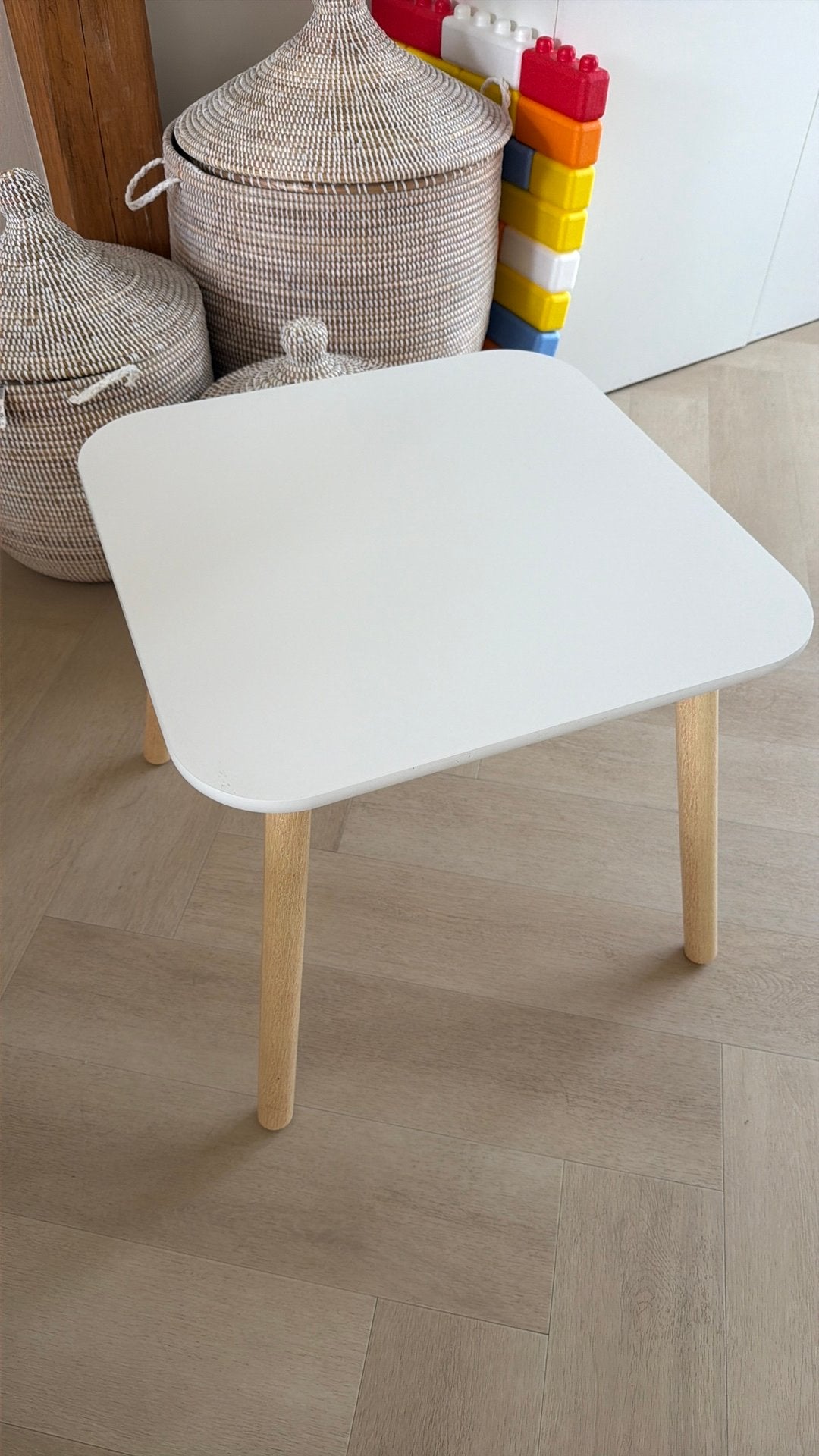 Bijzettafeltje wit vierkant, Ophalen, Minder dan 45 cm, Minder dan 55 cm, Vierkant