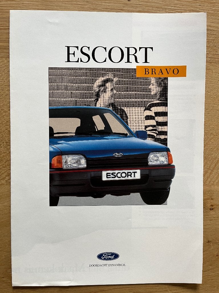 Autofolder/Brochure Ford Escort Bravo 1989/01, Ophalen of Verzenden, Nieuw, Ford