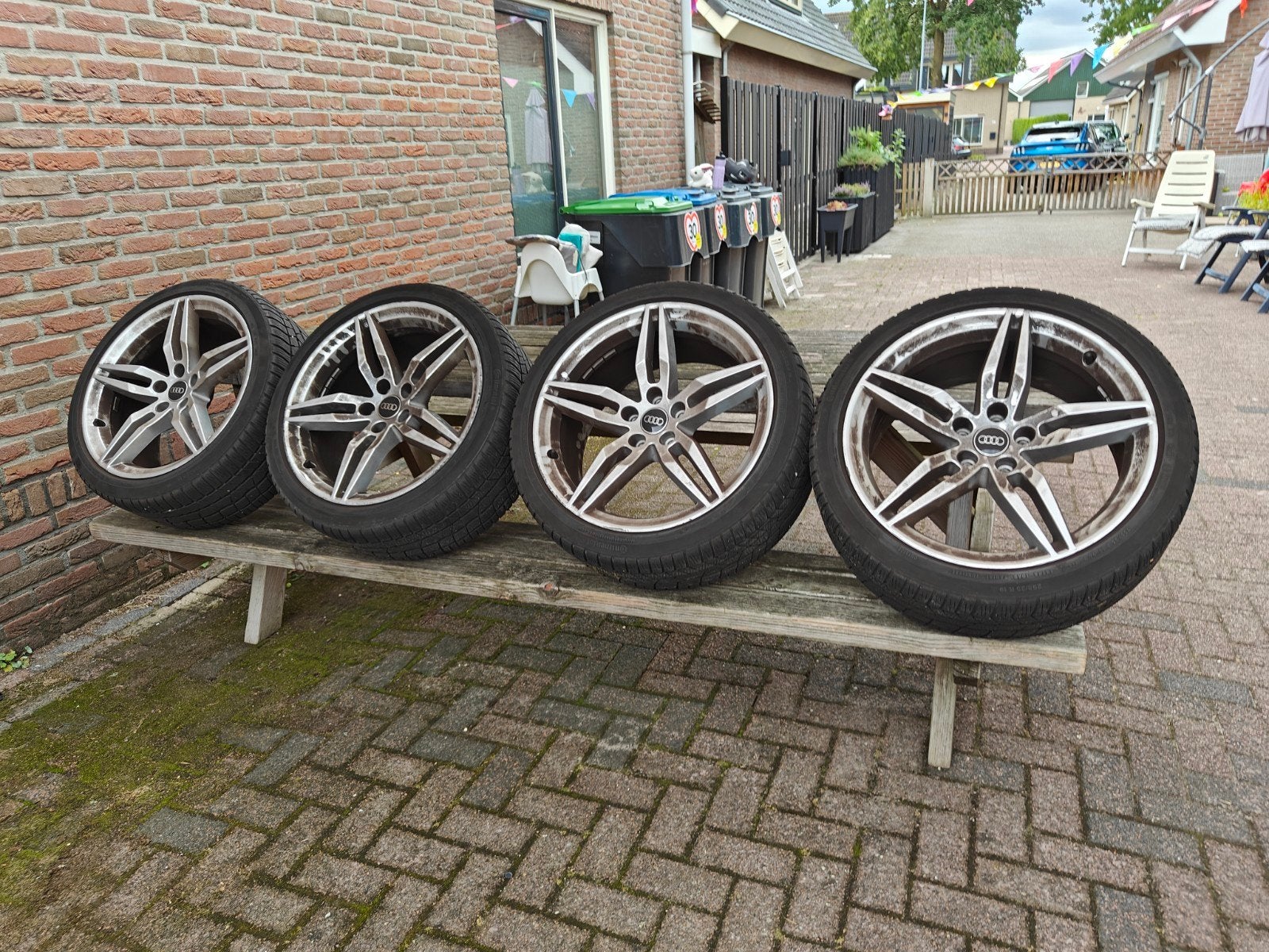 19" Originele Audi Winterset - ET32, 255/35/19 96V, Gebruikt, 255 mm, Banden en Velgen, Winterbanden
