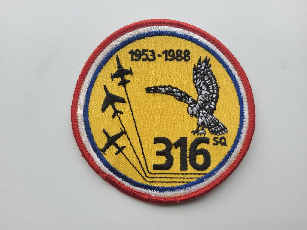 Klu RNLAF 316 SQUADRON PATCH, Verzenden, Zo goed als nieuw, Patch, Badge of Embleem