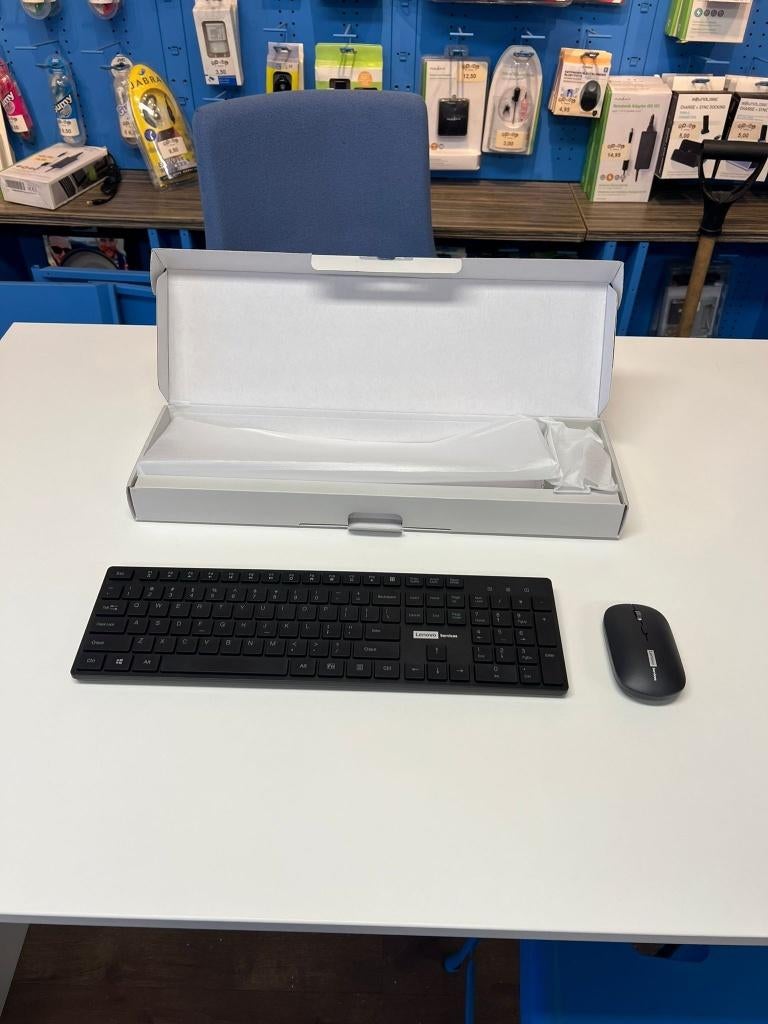 Nieuw Lenovo Bluetooth toetsenbord + muis – ZWART Draadloos, Toetsenbord en muis-set, Nieuw, Ophalen of Verzenden, Draadloos
