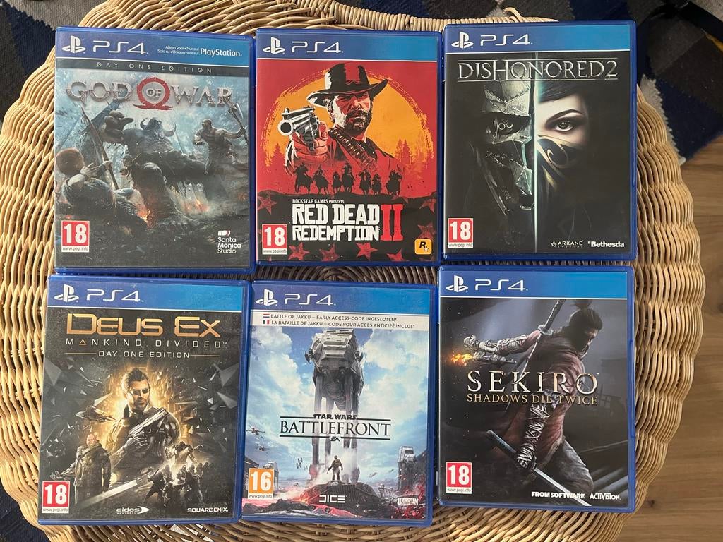 PS4 Slim 500GB + 2 controllers + 6 games, Met 2 controllers, Ophalen of Verzenden, Slim, 500 GB