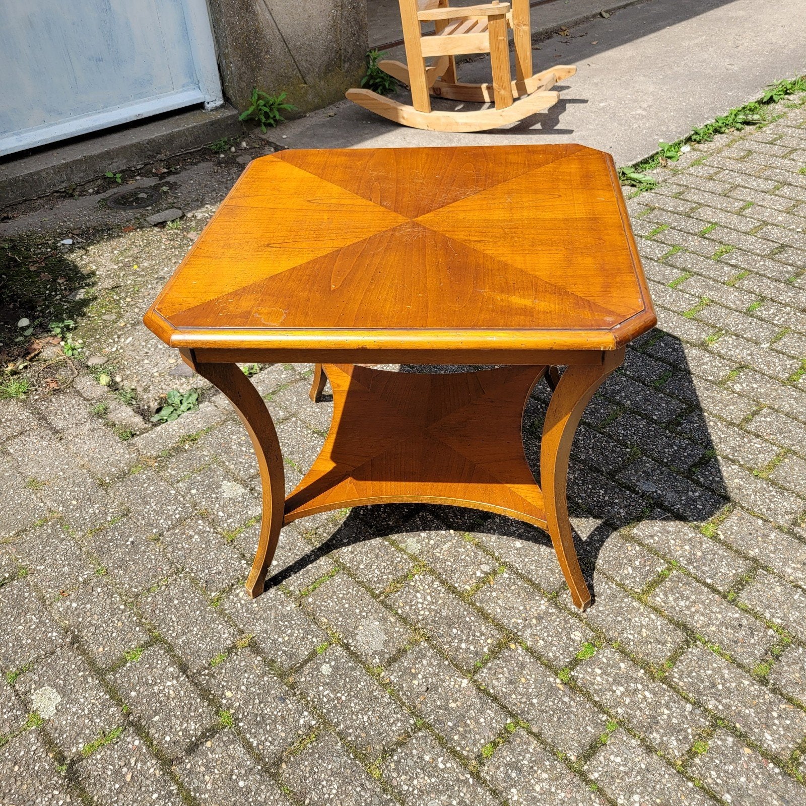 Vintage laag vierkant tafeltje, bijzettafeltje, Ophalen
