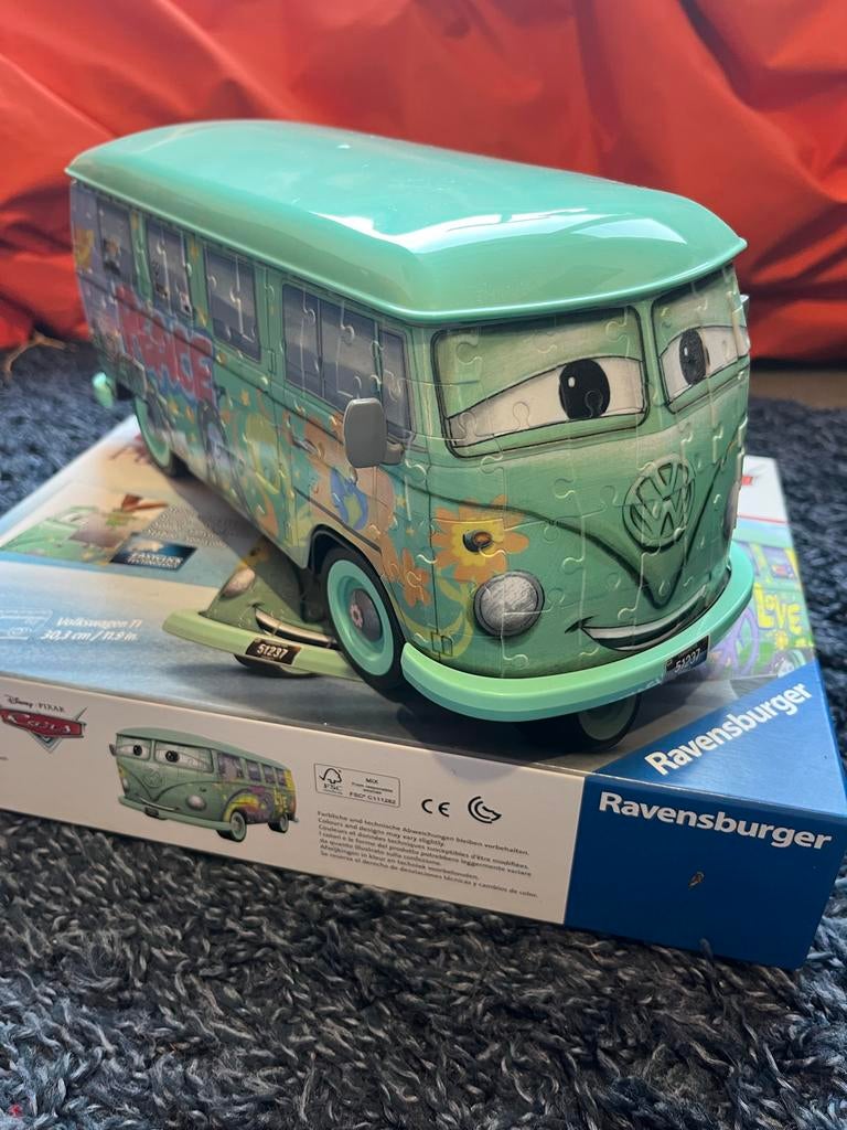 Ravensburger 3D Puzzel Volkswagen T1 Cars Fillmore, Ophalen, Zo goed als nieuw, Rubik's of 3D-puzzel