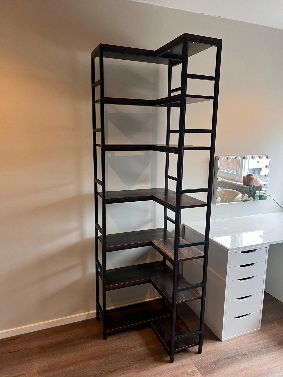 Boekenkast Hoekmodel, Ophalen, Met plank(en), 200 cm of meer, 50 tot 100 cm