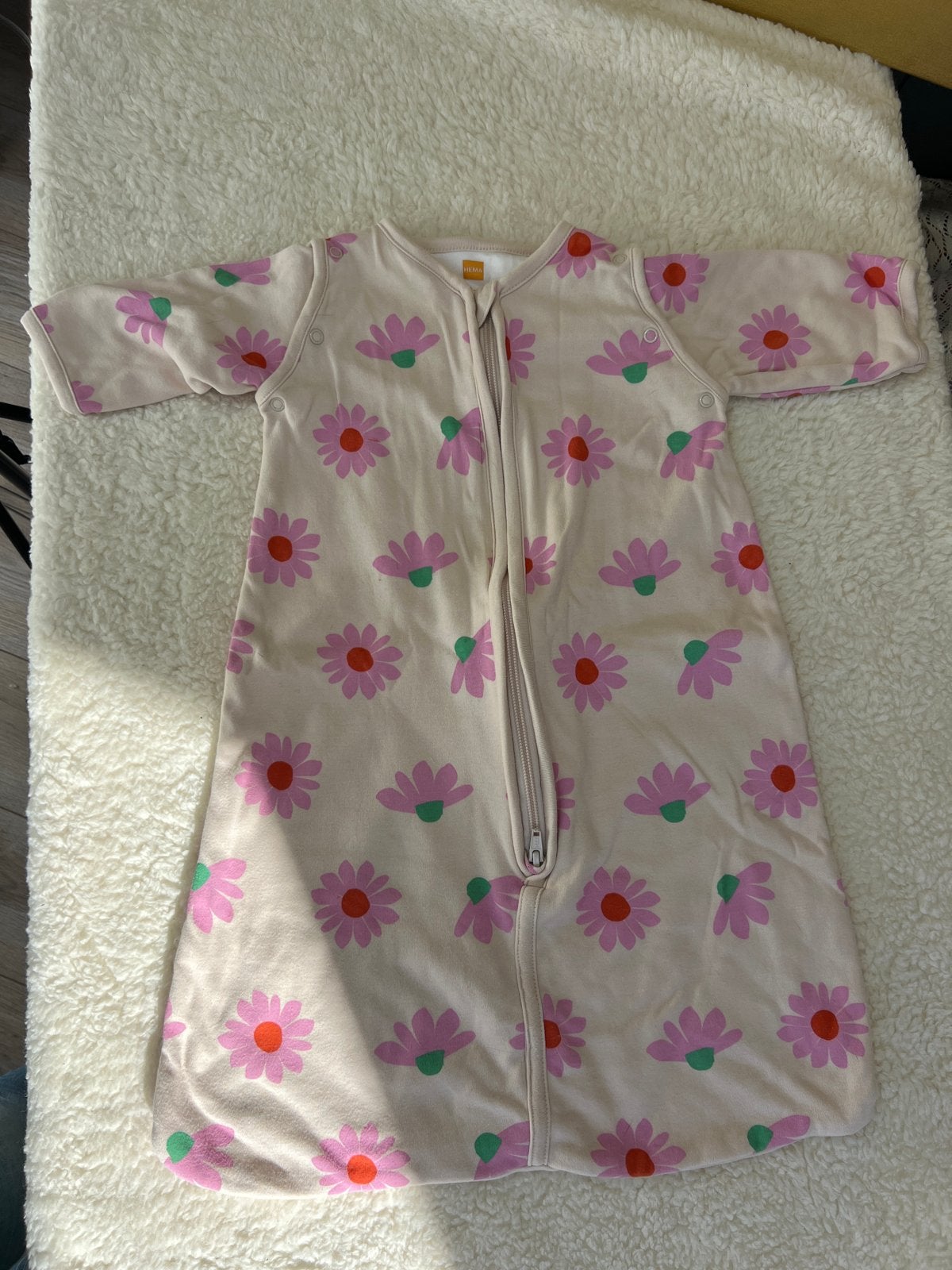 Nieuwe HEMA slaapzak met bloemenprint, maat 50-62, Nieuw, Ophalen of Verzenden, Hema, Meerkleurig