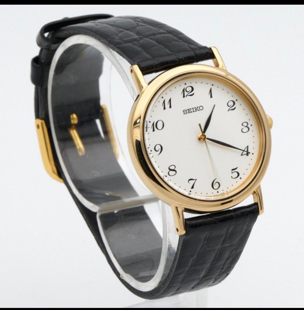 Seiko horloge 33mm, Ophalen of Verzenden, Zo goed als nieuw, Leer, Overige merken