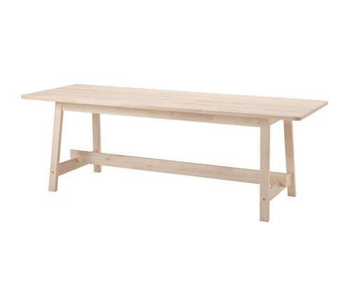 Massief houten tafel 220x80x74, Ophalen, 200 cm of meer, 50 tot 100 cm, Zo goed als nieuw