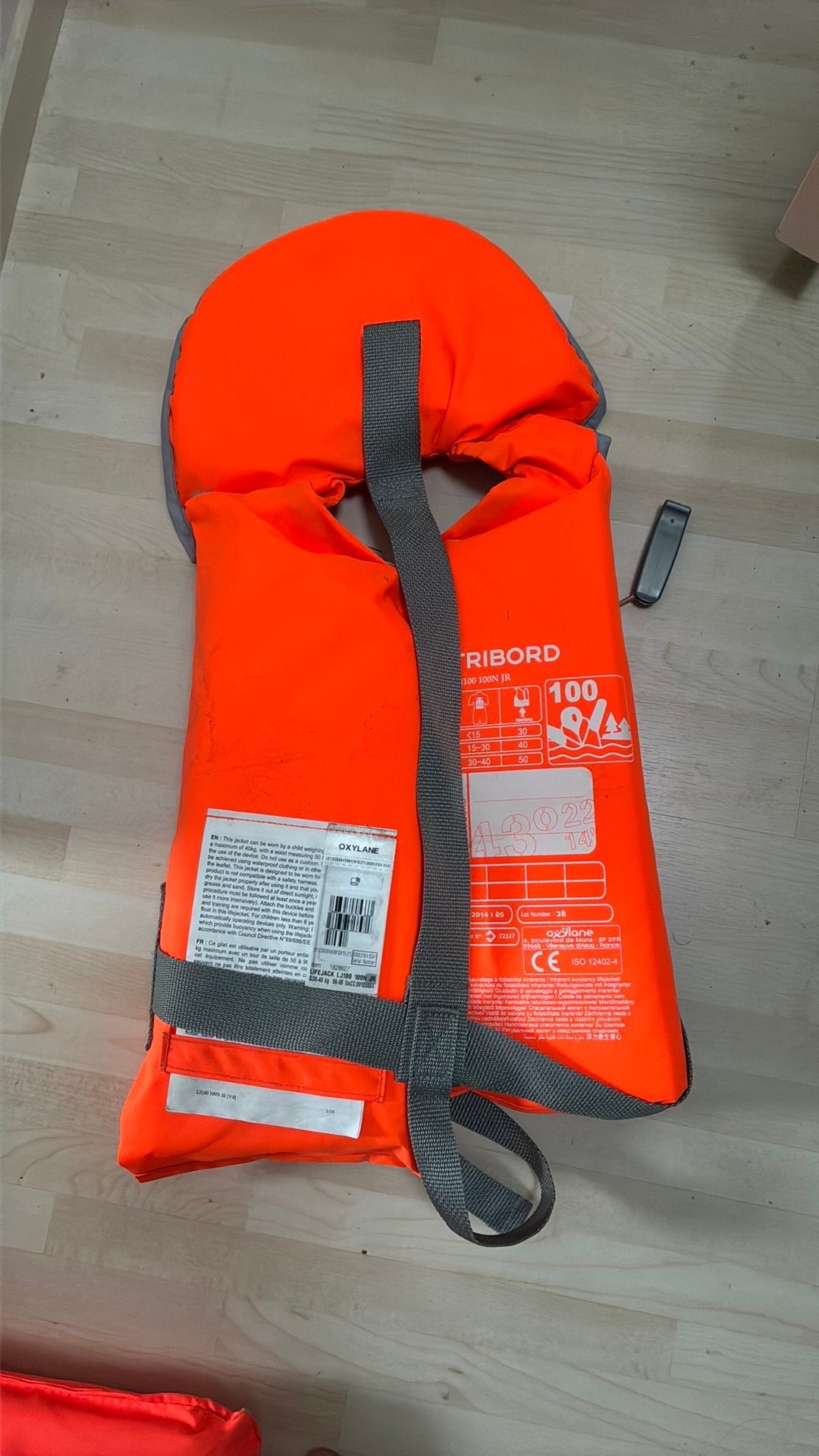 Tribord zwemvest kind 100 n 2x, Ophalen of Verzenden, Zo goed als nieuw, Kind, Reddingsvest of Zwemvest