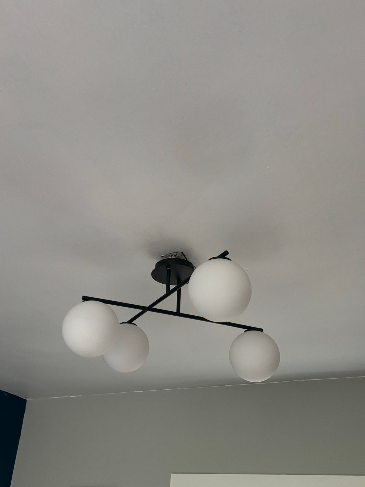 Set van 2 Plafondlampen LumenXL LED, Ophalen, Modern, Zwart, LED