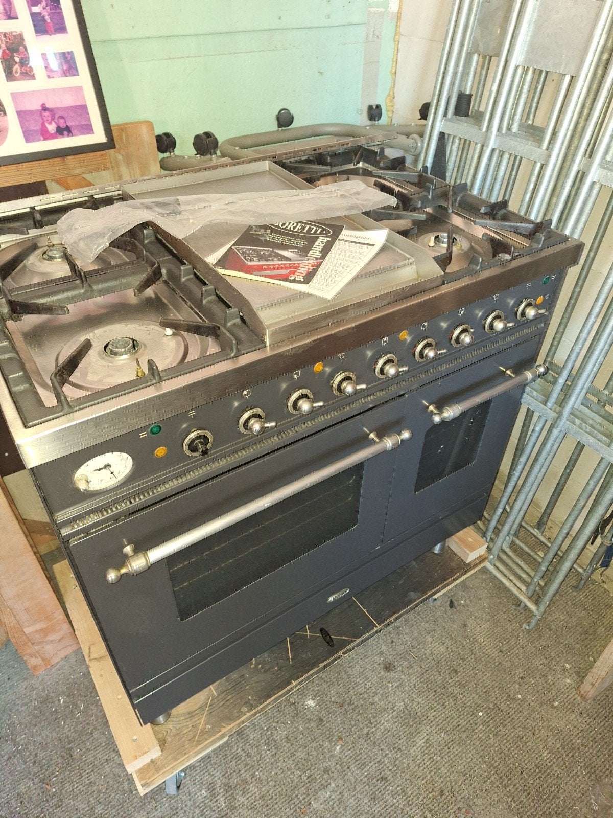 boretti gas fornuis 2 ovens, Gebruikt, 60 cm of meer, Gas, Vrijstaand