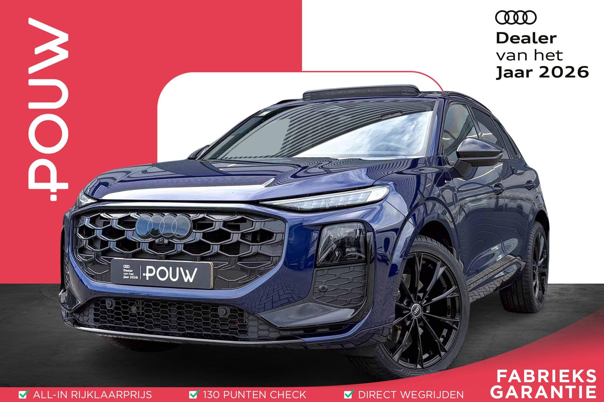 Audi Q3 1.5 e-hybrid 272pk S edition | Panoramadak | Trekhaa, Auto's, 12 maanden, 1800 kg, 26 kWh, Hybride Elektrisch/Benzine