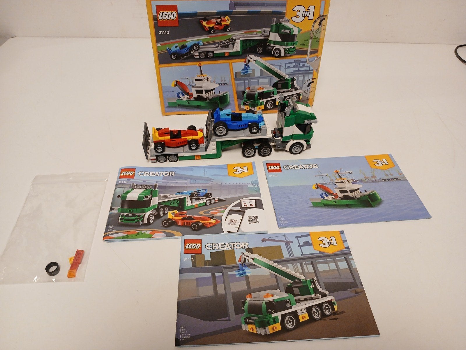 lego 31113 creator 3 in 1 vrachtwagen, boot en takelwagen, Ophalen of Verzenden, Zo goed als nieuw