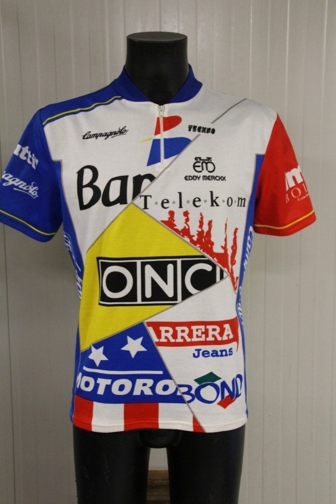 ''lapjes vintage wielershirt Campagnolo Banesto Motorola etc, Fietsen en Brommers, Fietsaccessoires | Fietskleding, Zo goed als nieuw