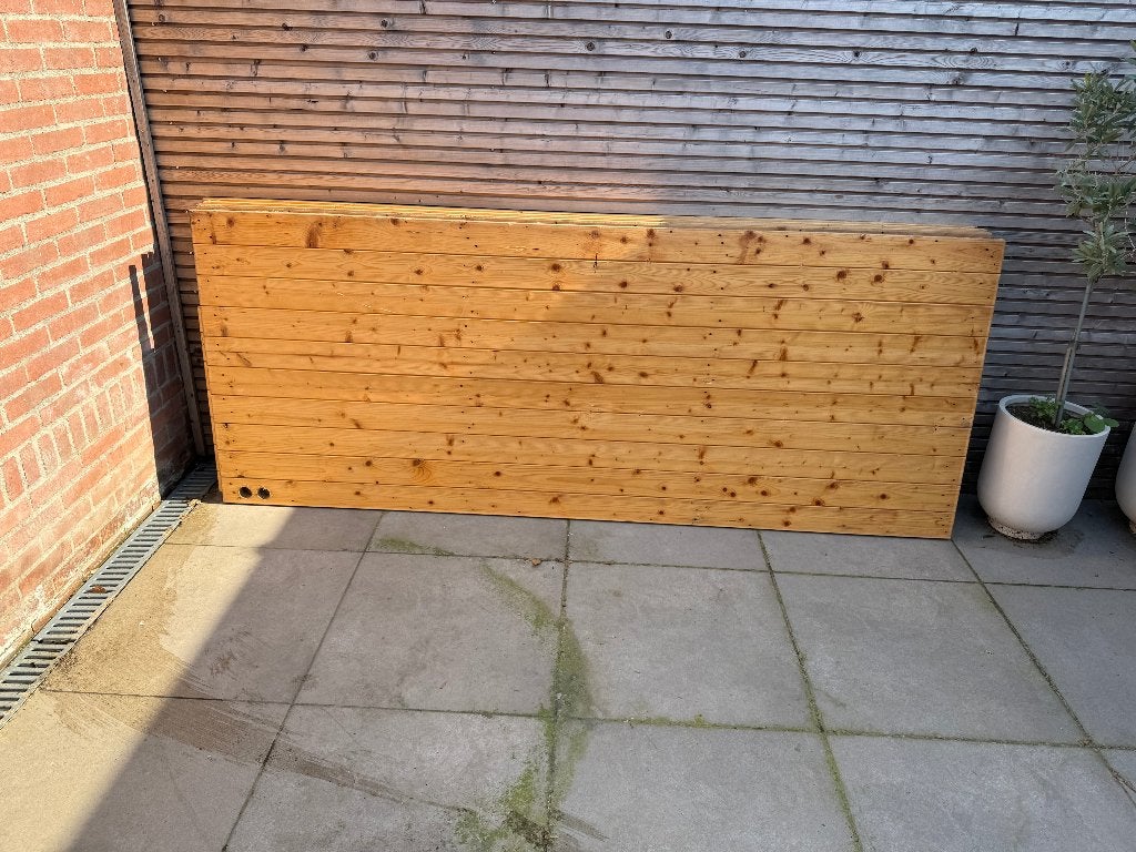 Zware kwaliteit hout voor veranda of schutting. panelen, Ophalen, Gebruikt, Hout, 50 tot 100 mm