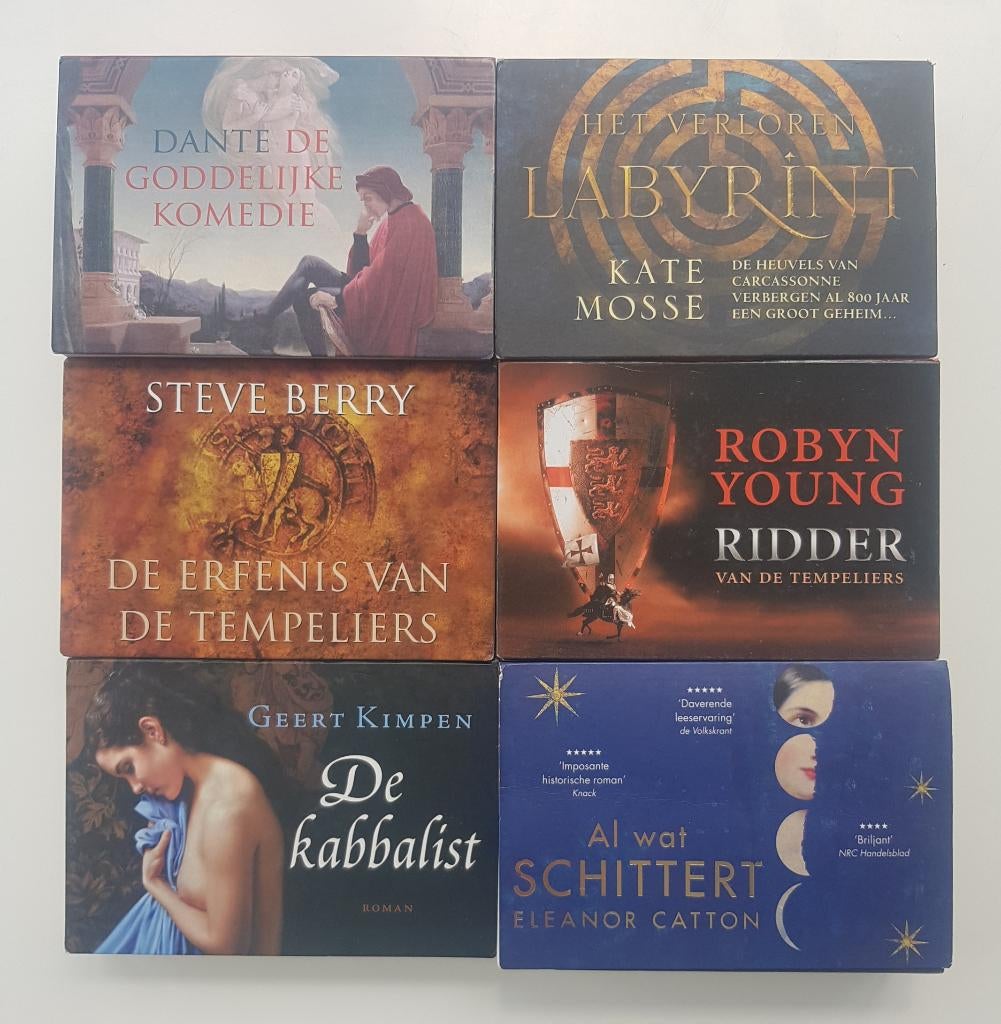 6x Dwarsligger Historisch oa. Dante, Kabbalist, Labyrint, Boeken, Literatuur, Ophalen of Verzenden