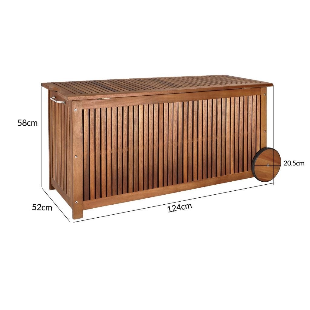 Opbergbox tuinkist met wielen 124x52x58cm GRATIS BEZORGD!, Tuin en Terras, Verzenden, Nieuw, Nvt, Nvt