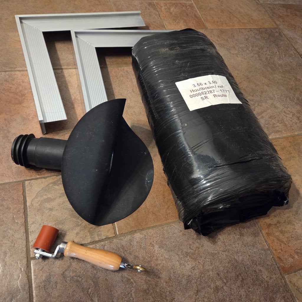 epdm dakvlak voor dakafneting 3360x2700mm, Overige materialen, Zwart, Overige typen, Nieuw