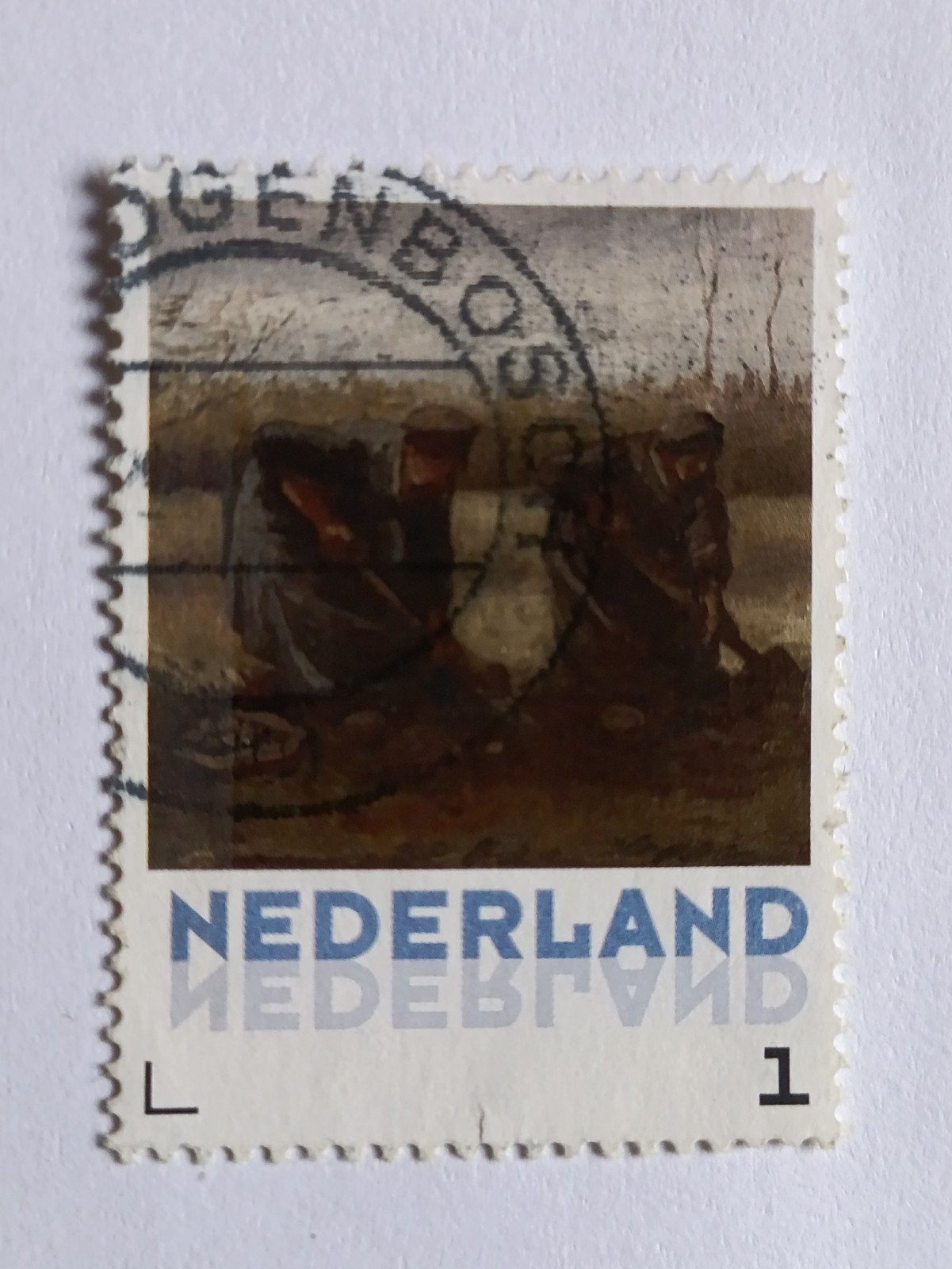Persoonlijke postzegel Van Gogh 'De Aardappeleters' - Gestem, Ophalen of Verzenden, Na 1940, Gestempeld