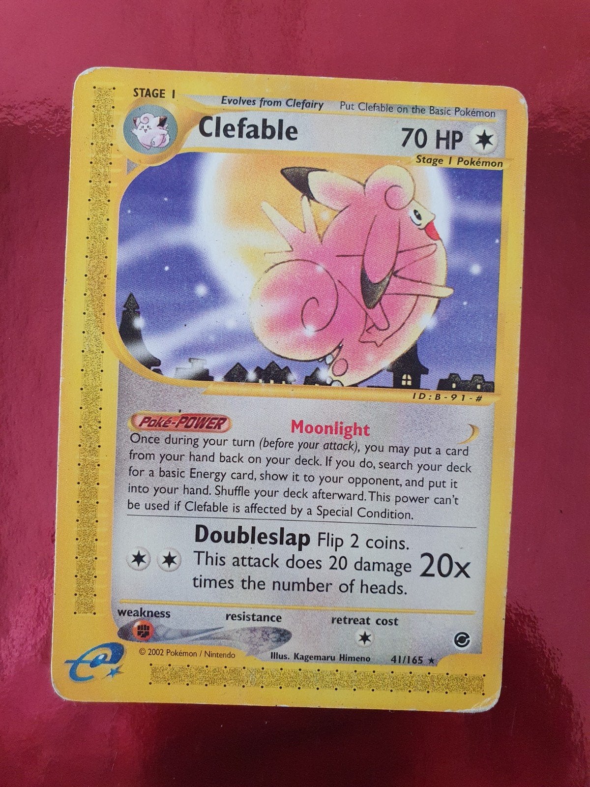 Clefable 41/165 pokemon kaart, Ophalen of Verzenden, Gebruikt