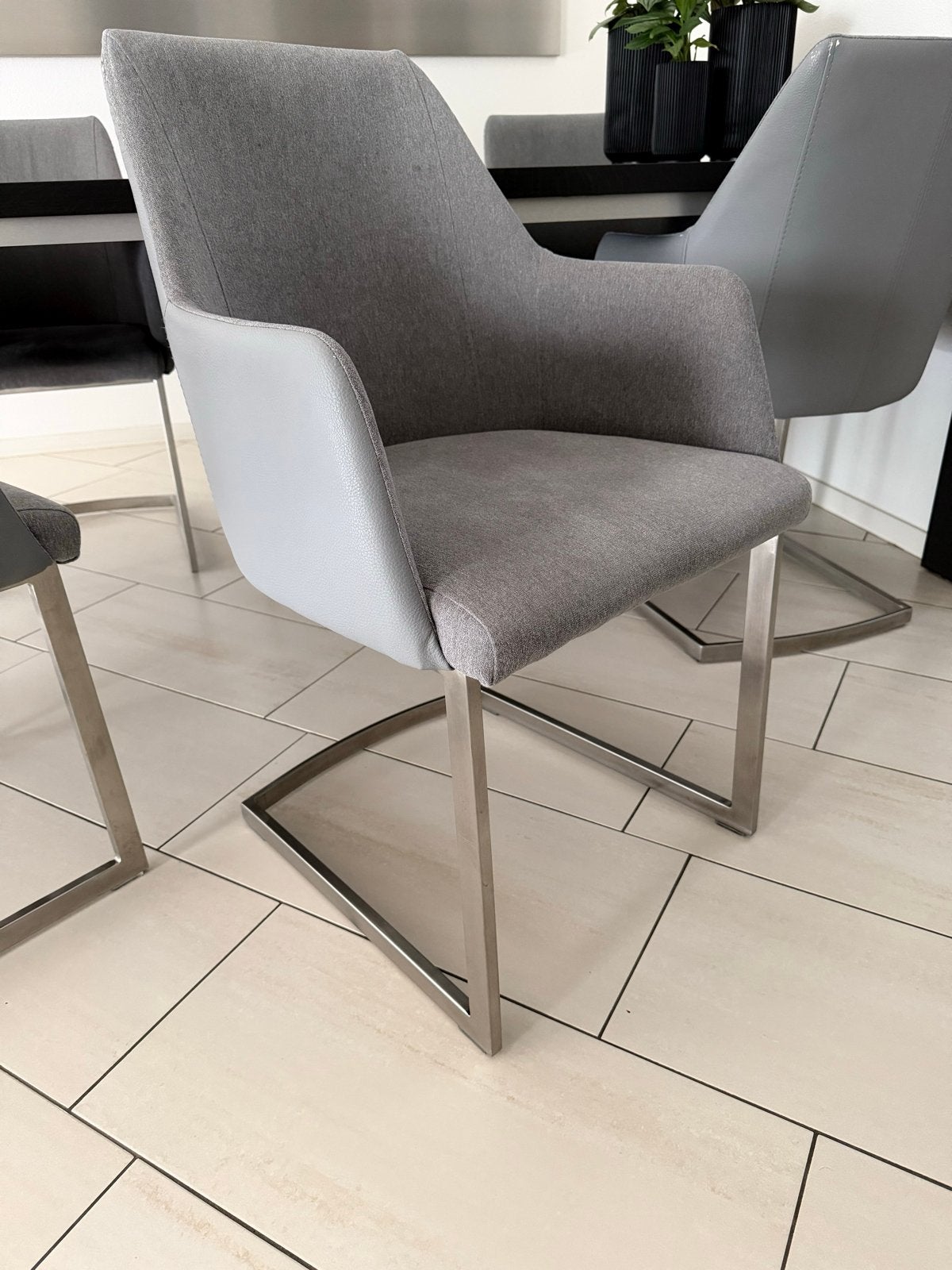 Set van 6 XOOON Giuliette eetkamerstoelen, Ophalen, Metaal, Gebruikt, Vijf, Zes of meer stoelen