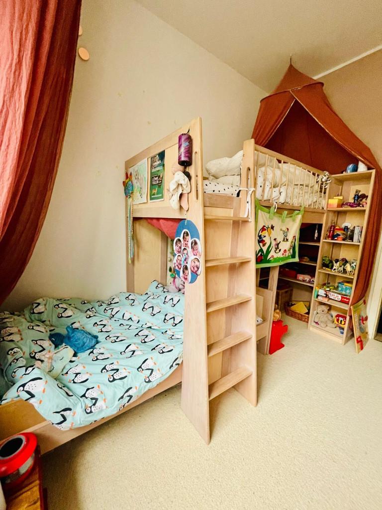 Stapelbed met speelhoek en kast voor de kinderkamer, Kinderen en Baby's, Kinderkamer | Stapelbedden en Hoogslapers, Ophalen, Gebruikt