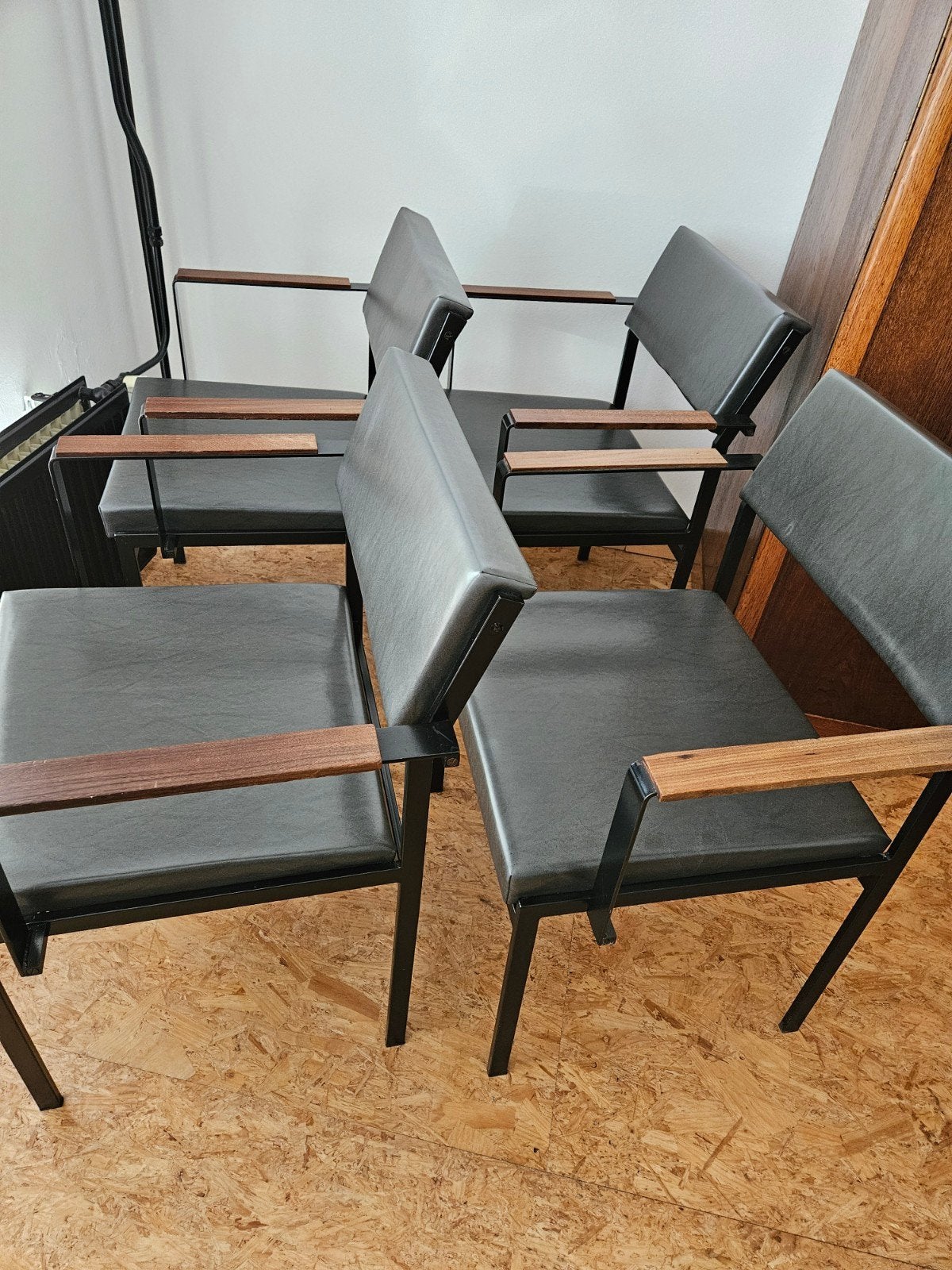 4 Pastoe stoelen vintage design, Ophalen, Grijs, Pastoe, Vier