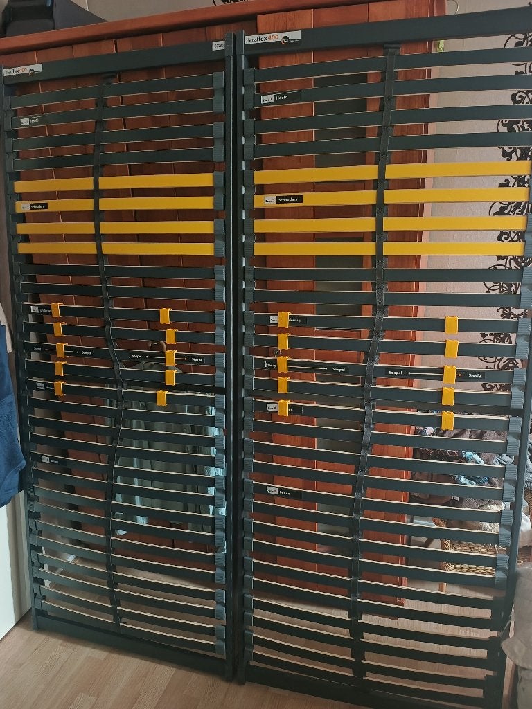 lattenbodems bossflex 400 (tweemaal 80x200), Huis en Inrichting, Slaapkamer | Matrassen en Bedbodems, Ophalen, Eenpersoons, Zo goed als nieuw