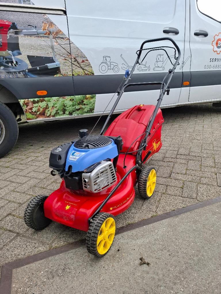 Wolf Benzine Grasmaaier 40cm zelfrijdend, Ophalen, Cirkelmaaier, Gebruikt, Opvangzak