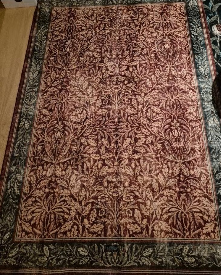 Vintage look 'Acorn Amber Red Rug' Kleed, Groen, Vintage, Ophalen of Verzenden, 200 cm of meer