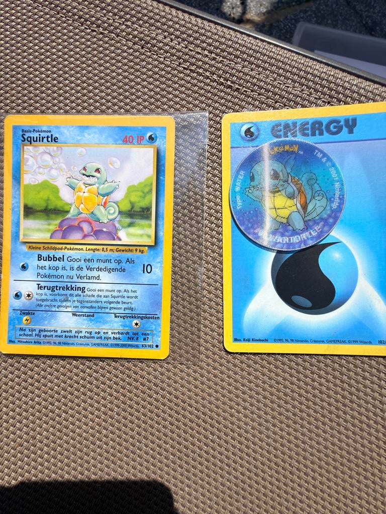 Squirtle Pokémon kaart en Flippo - Zeldzame set, Verzamelen, Flippo's, Ophalen of Verzenden, Verzameling