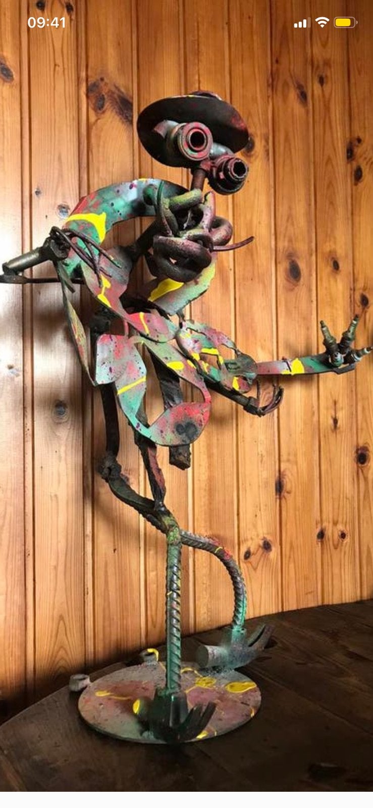 Kunstwerk gemaakt door Espen Hagen, Antiek en Kunst, Kunst | Designobjecten, Ophalen, Beeld, Metaal