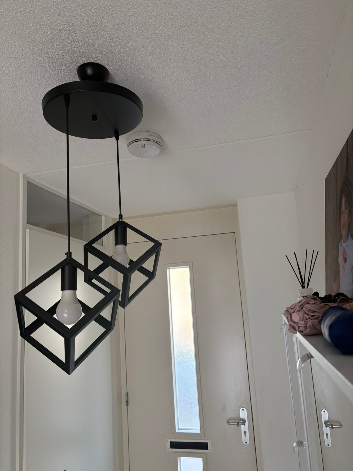Hanglamp met 2 lampen, Ophalen, Zo goed als nieuw