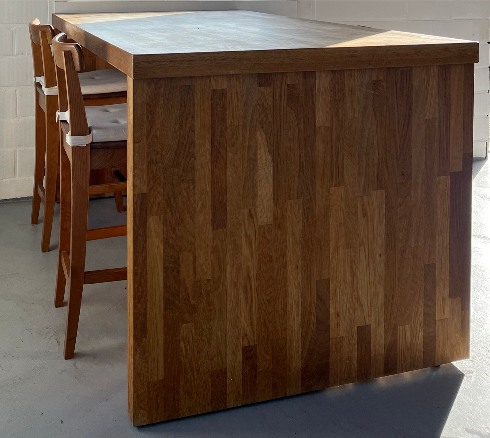 Houten barkrukken - set van 4, Gebruikt, 60 tot 90 cm, Ophalen of Verzenden, Hout