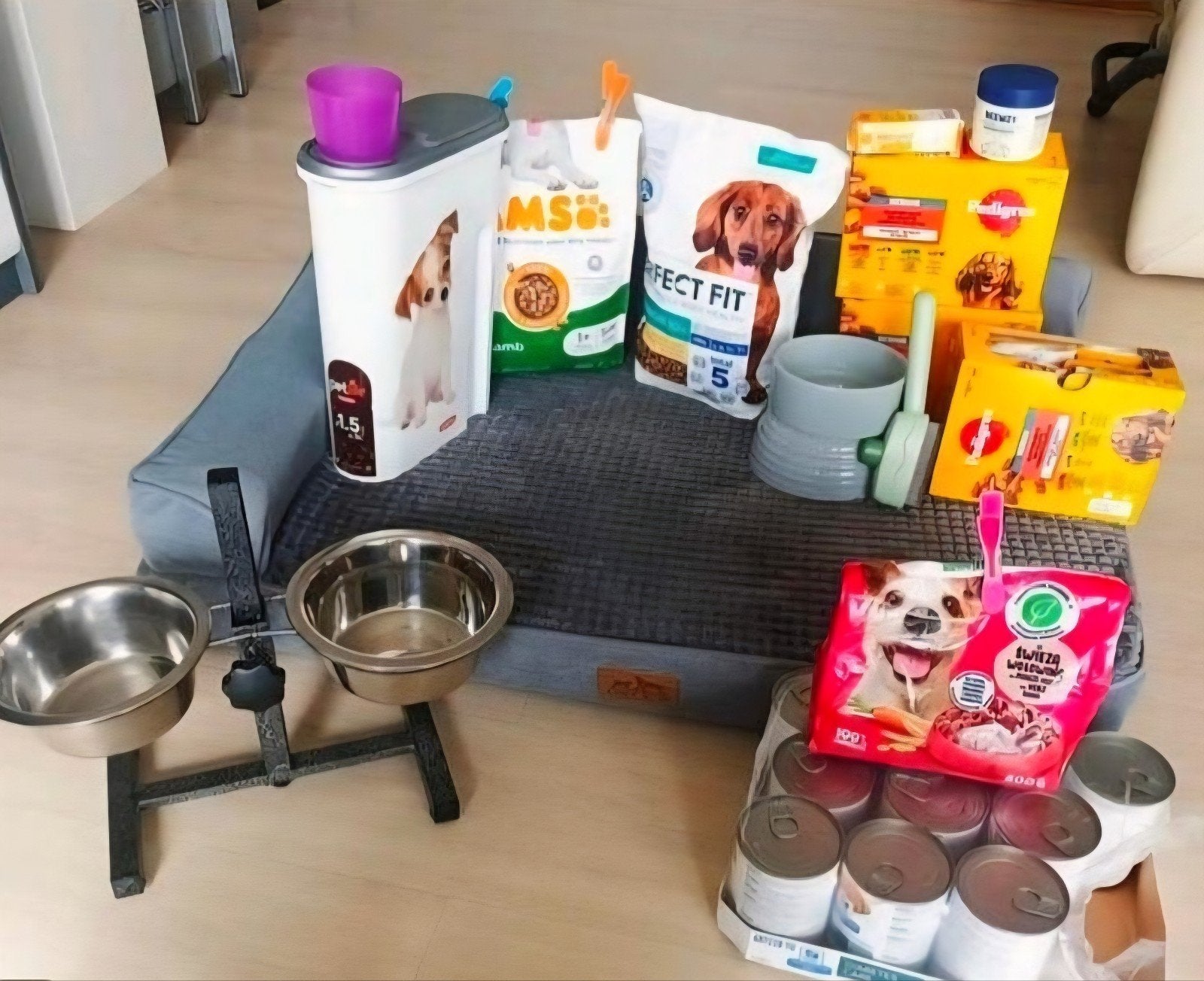 Diversen voor een hond, Ophalen