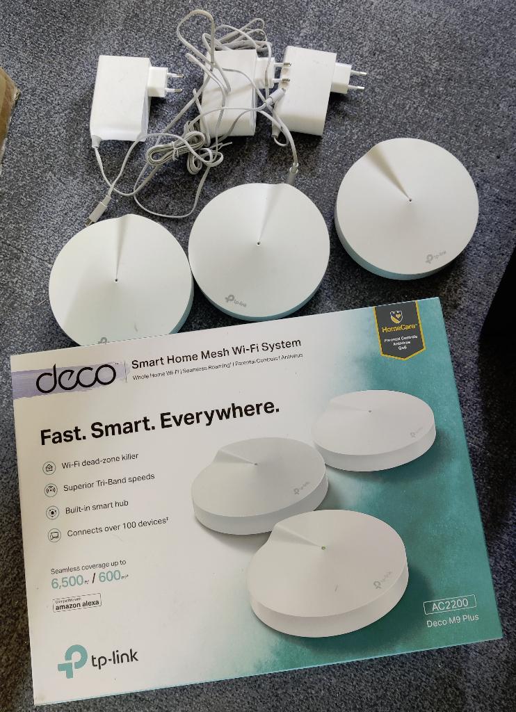 TP-Link Deco M9 Plus V1 (3-pack) 21-3, Ophalen of Verzenden, Zo goed als nieuw
