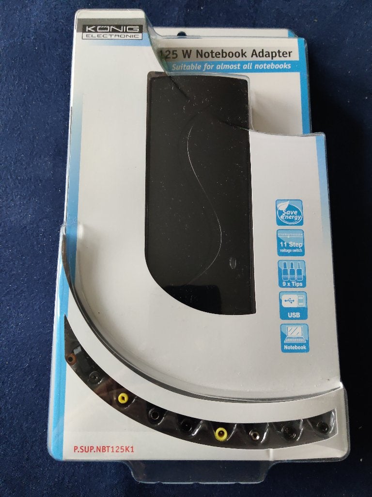 Konig Electronic 125W Notebook Adapter P.SUP.NBT125K1, Ophalen of Verzenden, Nieuw, König