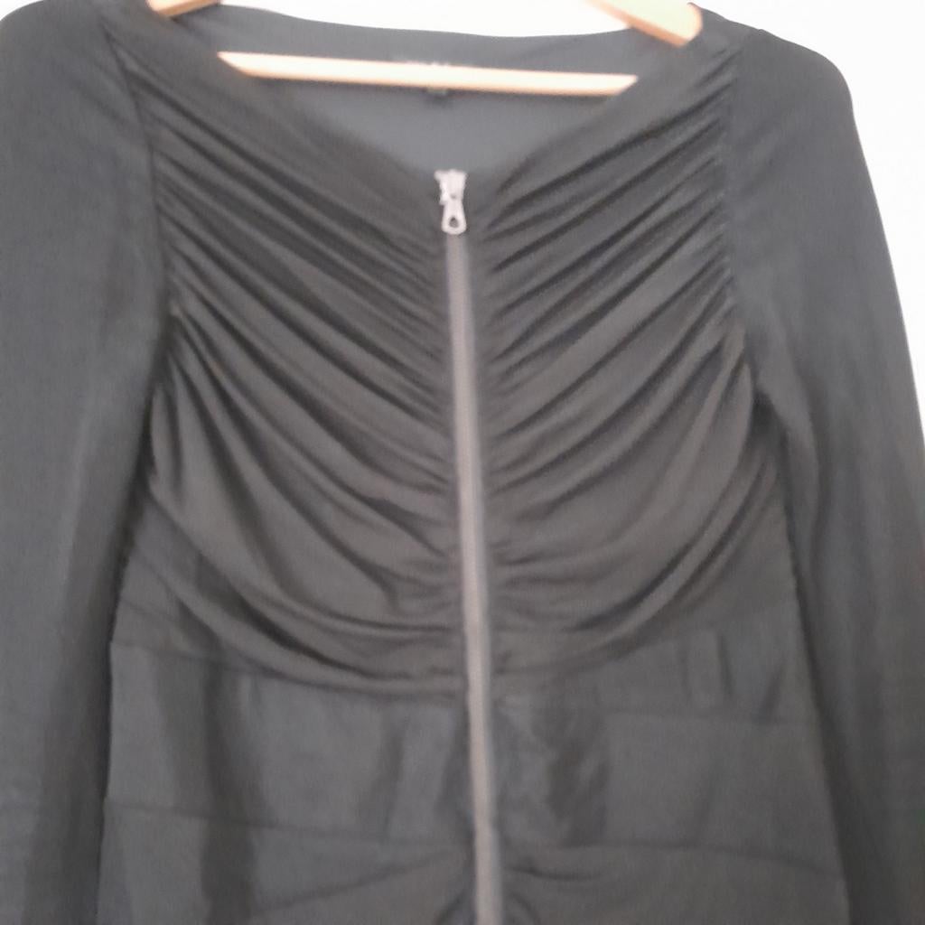 Mooie dames jurk met rits, maat S, Kleding | Dames, Jurken, Gedragen, Maat 36 (S), Zwart, Boven de knie, Ophalen of Verzenden