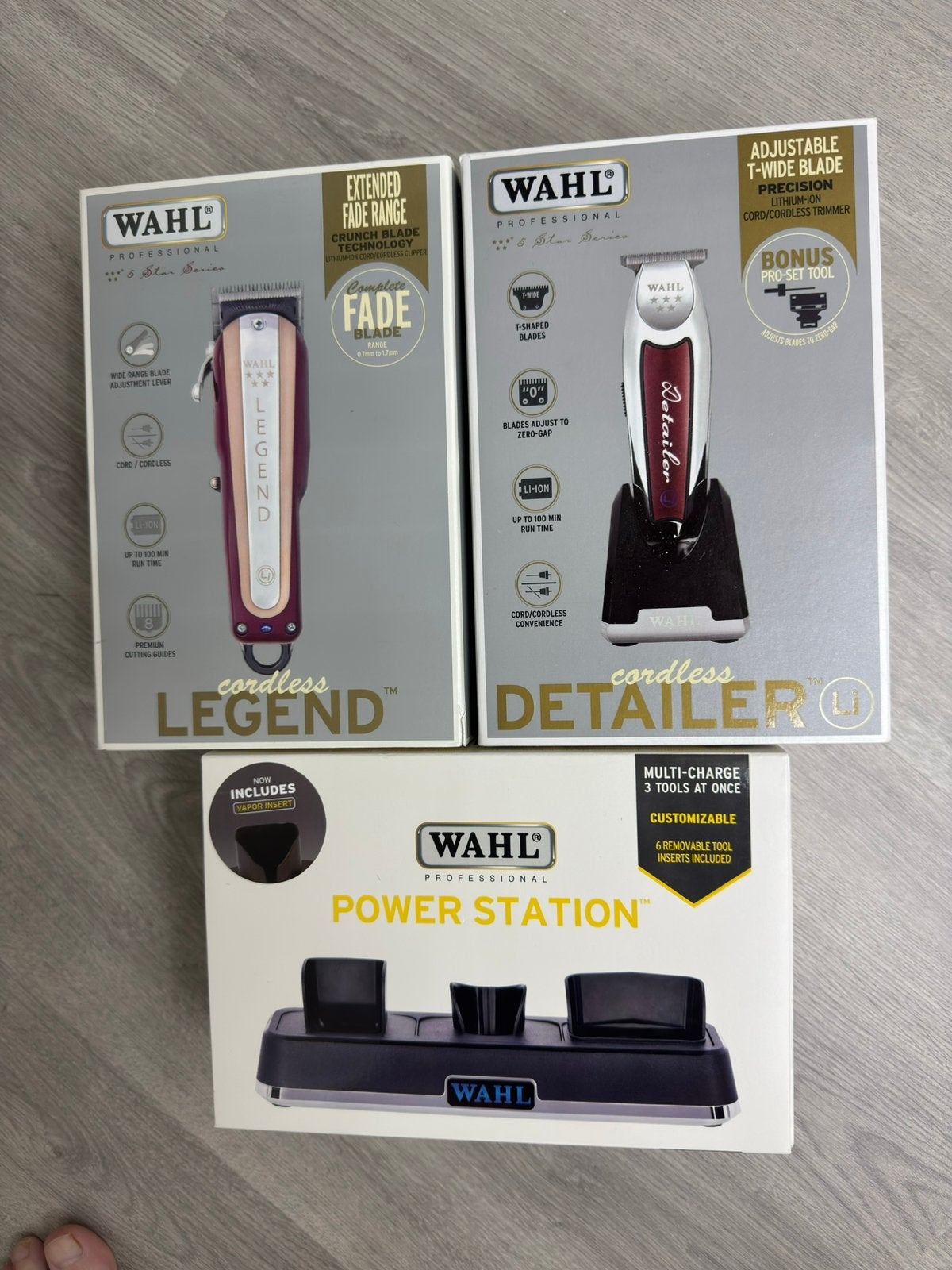 Wahl tondeuse, wahl trimmer, wahl station, Ophalen of Verzenden, Zo goed als nieuw, Tondeuse