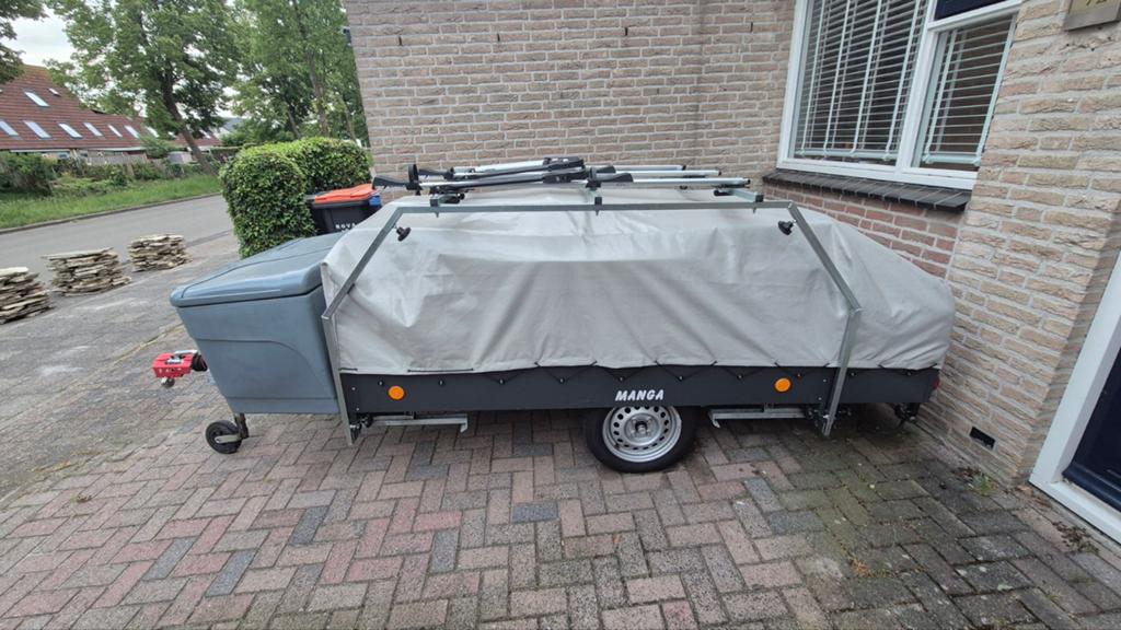 Cabanon Manga 2020 - met imperiaal, keuken en disselbak, Caravans en Kamperen, Vouwwagens, Ophalen, Beige, Cabanon, Aanwezig