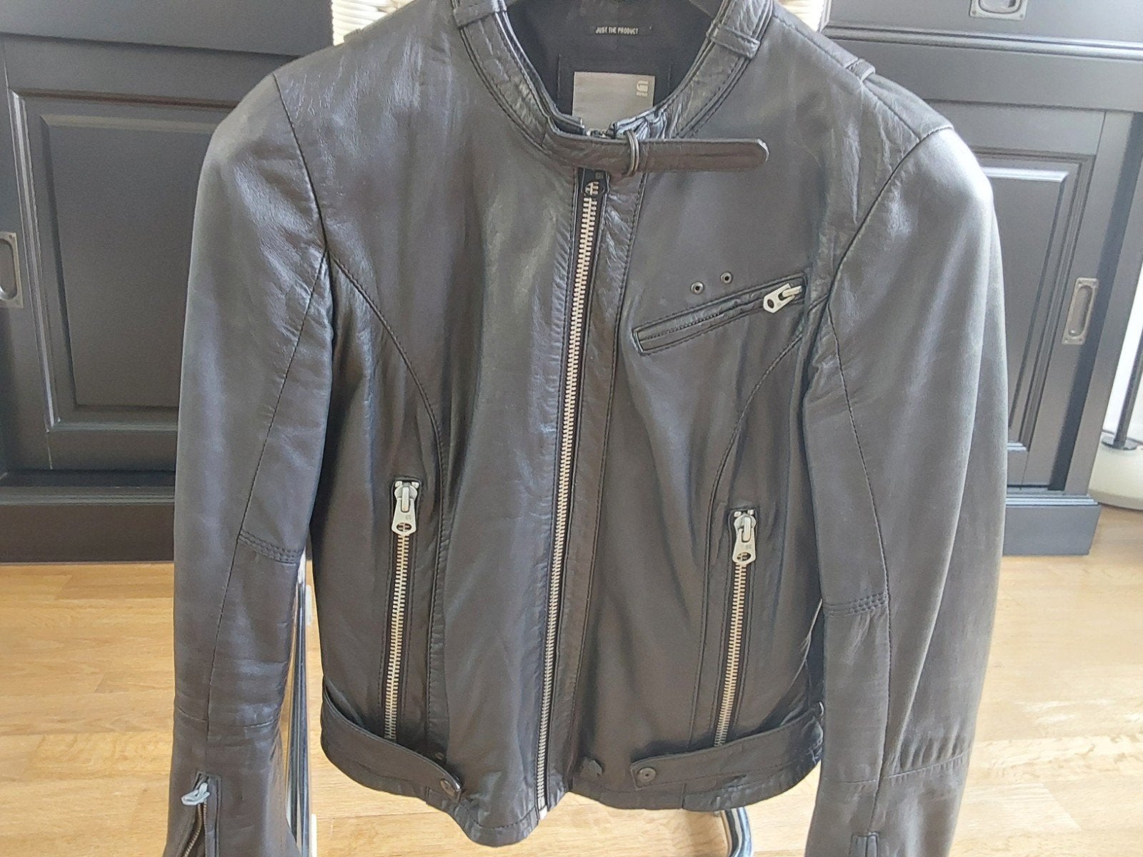 G-STAR WOMAN LEDERJASJE, Ophalen of Verzenden, Zo goed als nieuw, Maat 38/40 (M), Zwart