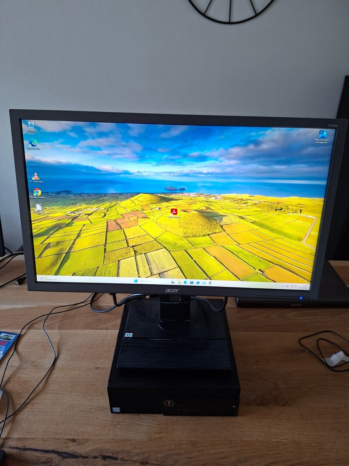 Dell OptiPlex 3050 sff Desktop PC met Acer B246HL Monitor, Computers en Software, Desktop Pc's, Ophalen, Gebruikt, 119 GB, Met monitor