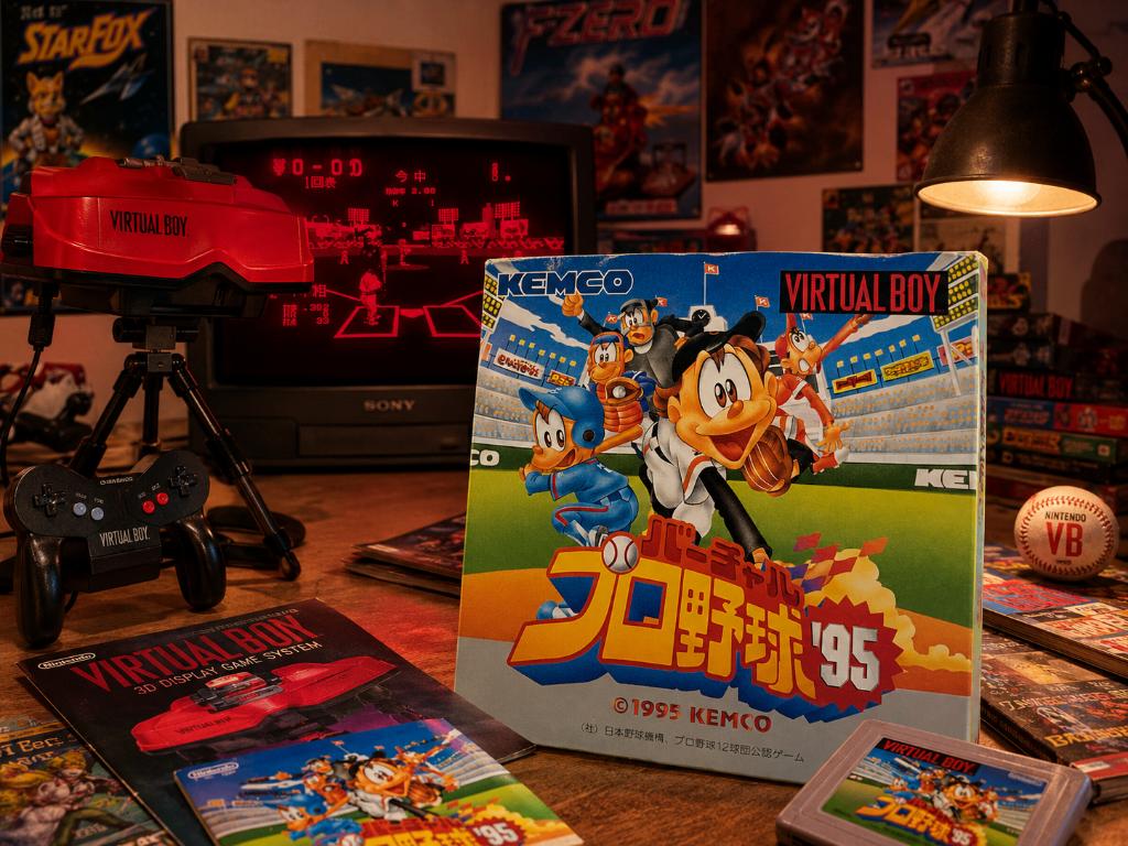 Virtual Boy - Kemco Virtual Baseball - JAP CIB boxprotector, Spelcomputers en Games, 1 speler, Ophalen of Verzenden, Zo goed als nieuw