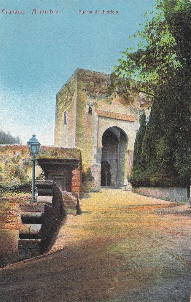 703-292-049 Granada Alhambra Puerta De Justicia, Verzenden, Voor 1920, Spanje